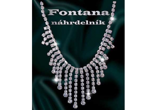 Fontana náhrdelník - strass stříbřený